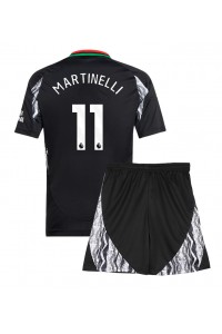 Arsenal Gabriel Martinelli #11 Jalkapallovaatteet Lasten Vieraspeliasu 2024-25 Lyhythihainen (+ Lyhyet housut)